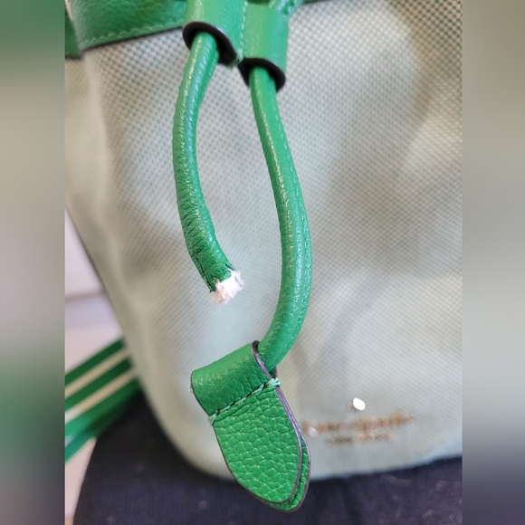 Kate Spade green bucket drawstring bag - Picture 2 of 11